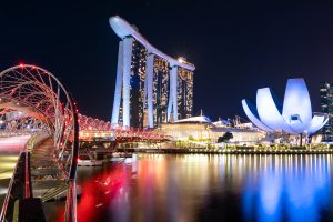 Singapur Nachtaufnahme