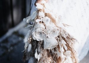 Trockenblumen Brautstrauß